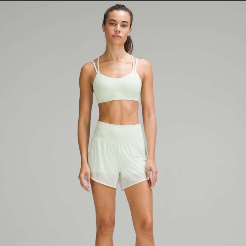 Lululemon Nulu and Mesh High Rise Yoga Short 3.5" Kohlrabi Green